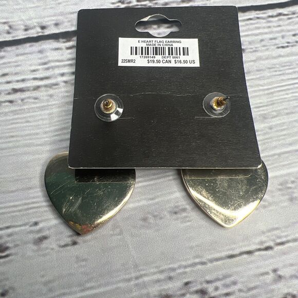 Torrid Earrings Heart Red White Blue Patriotic Fourth Of July Rhinestone America - Picture 6 of 7